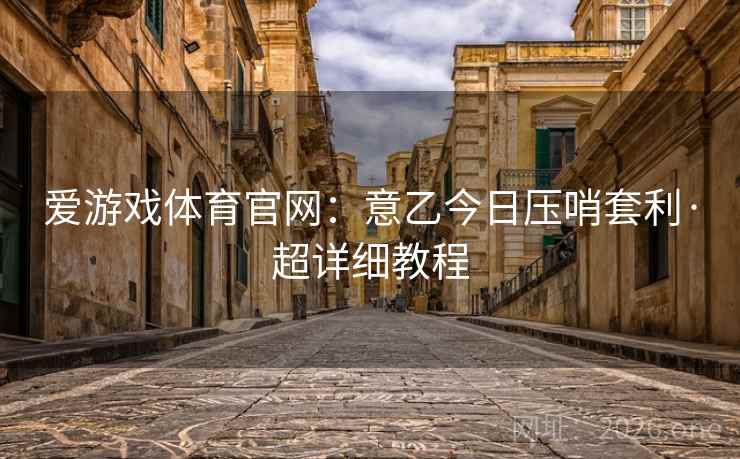 爱游戏体育官网：意乙今日压哨套利·超详细教程